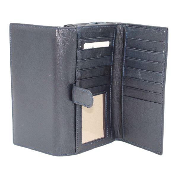 Genuine Leather Spacious Purse 17 Card Slots
