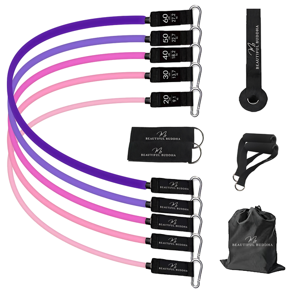 High Density Bonded Latex Resistance Rope Bands (11-Piece)