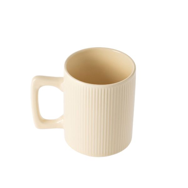 George &amp; Mason - Straight Rib Mug 4 Piece -350ml - Lemon Yellow