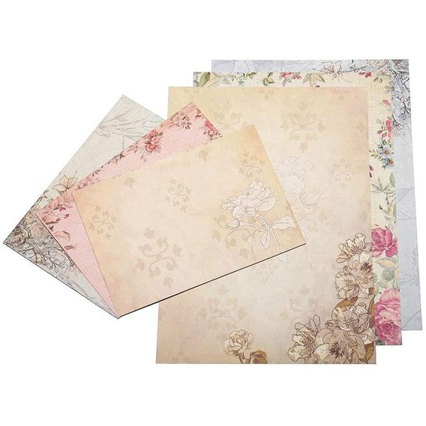 30Pcs Vintage Stationery Floral Writting Paper Matching Envelopes