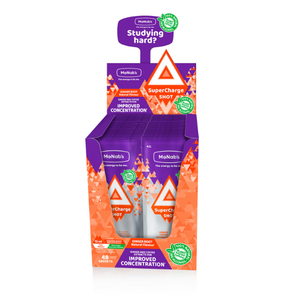 Mcnab's SuperCharge Energy Shot - Ginger Root 48 x 15ml Sachet