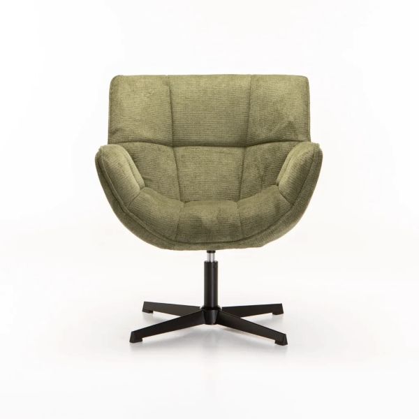 Zari Fabric Swivel Chair