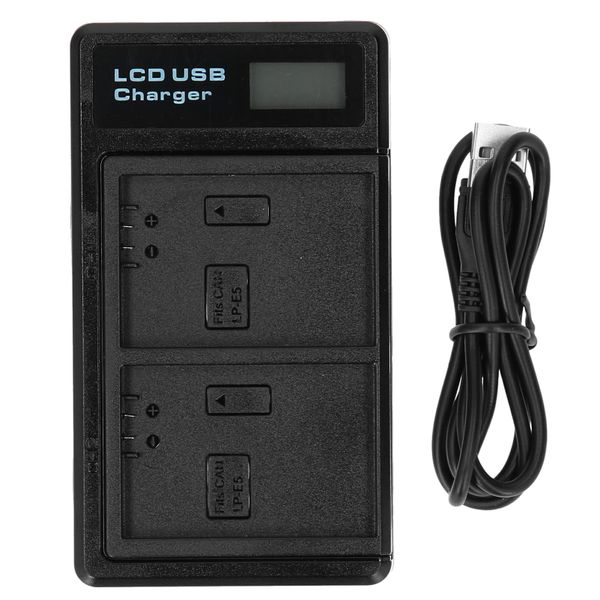 LCD Charger for LP-E5 Batteries