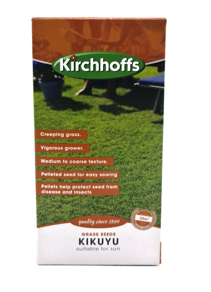Kirchhoff's Kikuyu Grass Lawn Seeds - 200g for 20sqm
