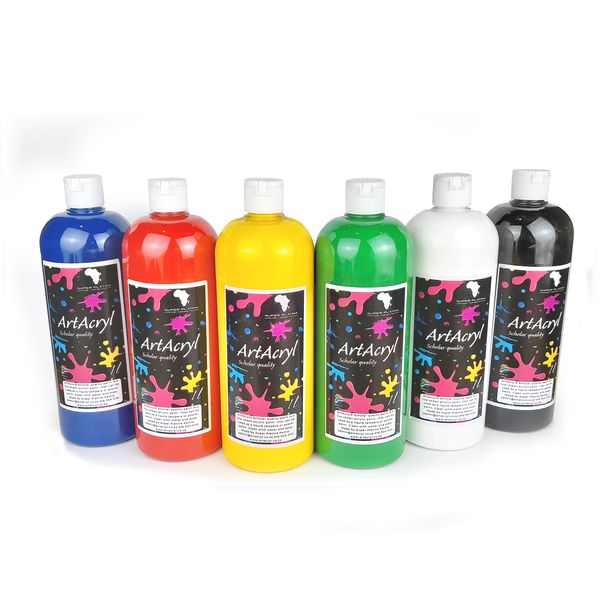 ArtAcryl - Premium Scholar Quality Acrylic Paint (Poster Paint) 6 x 1Liter