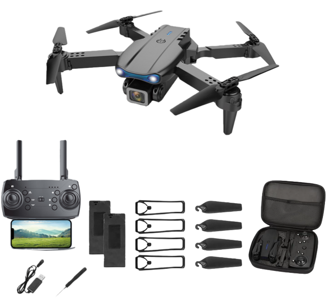 E99 Drone With Camera, Foldable RC Quadcopter Drone Mobile WiFi Contro