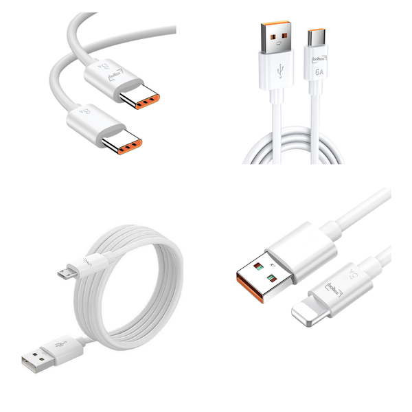 Boltex Charging Cable Multi Pack -iOS / Type C-C / USB - C / USB -Micro USB