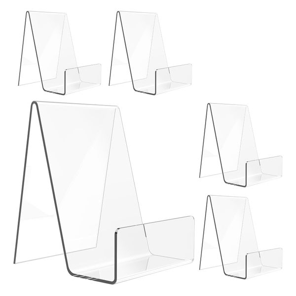 5pcs Clear Desktop Picture Display Easel Acrylic Book Stand Display Racks