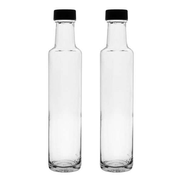 Oil &amp; Vinegar 500ml Clear Bottle With Lid - 2 Piece