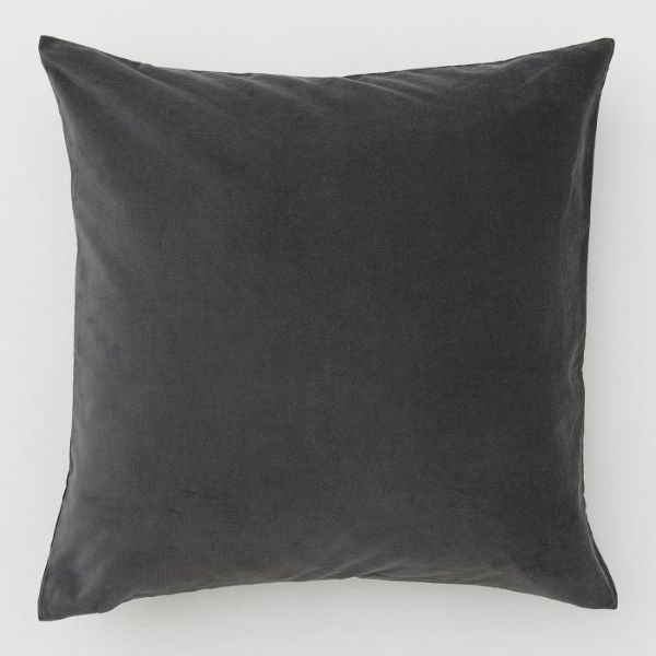 Velvet grey pillow/scatter cushion cover (inner included)