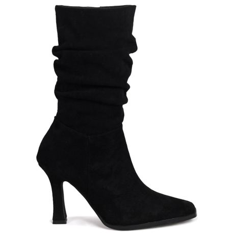 Linzi Ladies DUSK Soft Faux Suede Boots Black Suede Daily Sale Shop