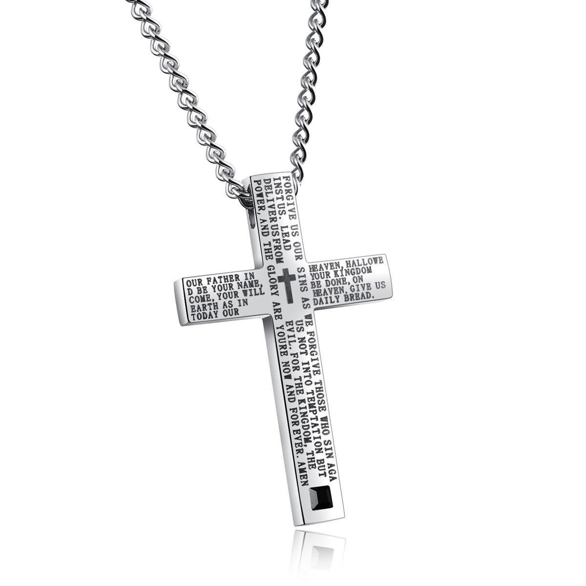 Cross Male Necklace Silver Shop Today. Get it Tomorrow!