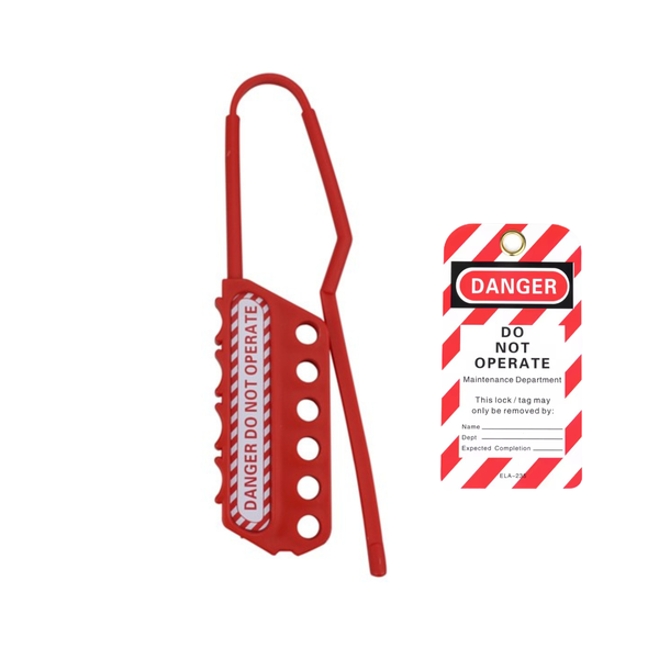 Non-Conductive Nylon Lockout Hasp For Electrical Isolation Safety, Breakers