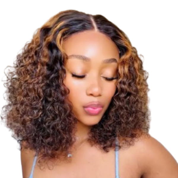 Highlight Brazilian Hair Wig With 4x4 Closure.