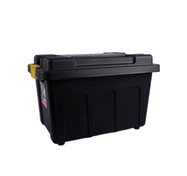 42L Black Storage Box with Clip lid