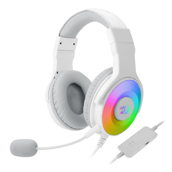 Redragon Over-Ear PANDORA USB Aux RGB Gaming Headset – White