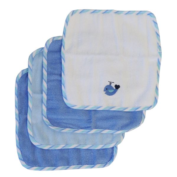 Snuggle Time Baby Wash Cloths - 4 Pieces