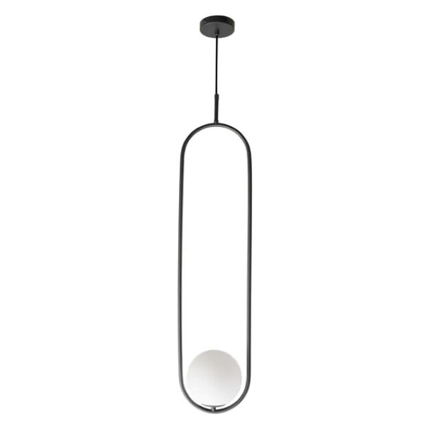 Long Luna Pendant Light Charcoal Black