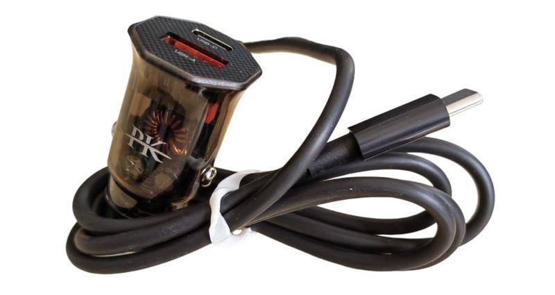 PK 30W Car Charger With Type-C To Type-C Cable - PK24