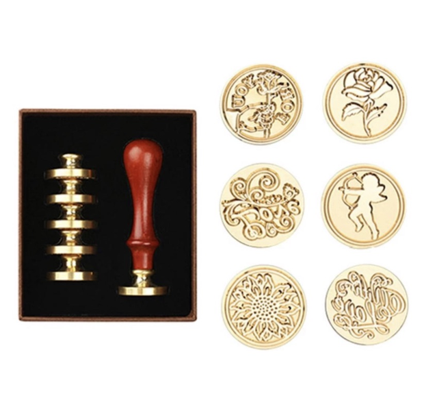 Set Of 6 Love Wax Seal Stamps