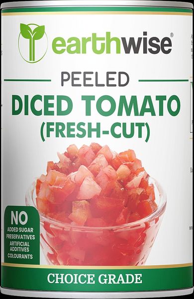 Peeled Dices Tomatoes - 12 Pack x 400g - Earthwise