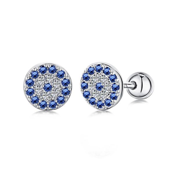 Earrings CZ Zircon Turkish Eye Studs