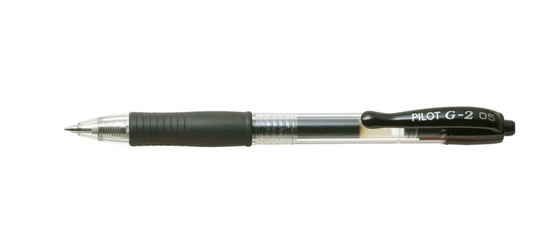Pilot - Retractable Extra Fine Rollerball Pen Liquid Gel 0.5mm -Black x 2