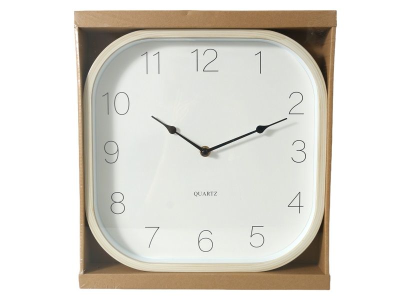 Clock Wood Battery Powered Analogue