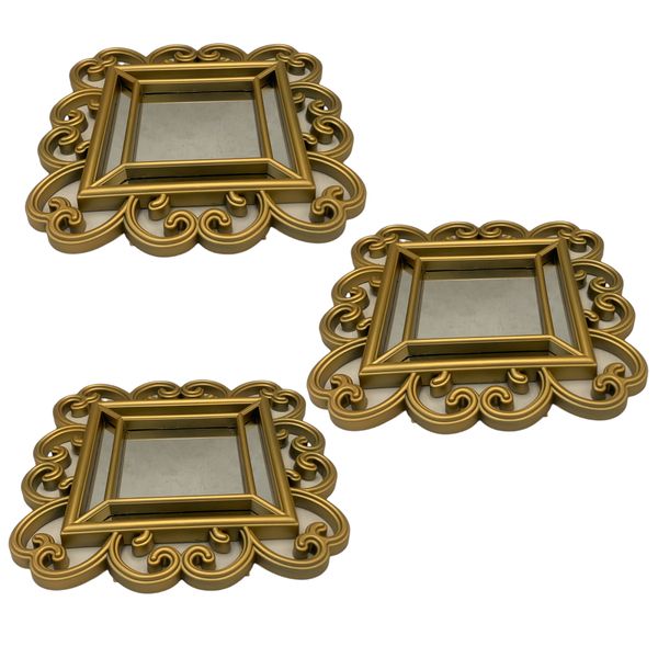 Mirror 3 Piece 30x30cm Square