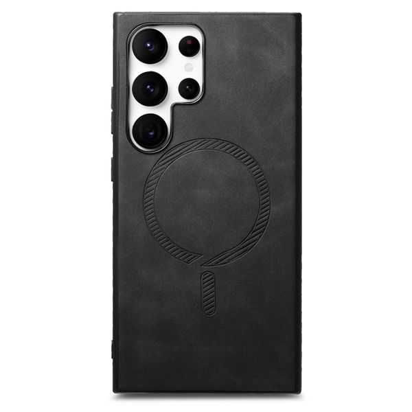 Magasfe Magnetic Leather Protective Case Compatible with Galaxy S23 Ultra