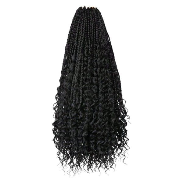 1 Piece - 14 Inch Goddess Boho Style Braids - Natural Black