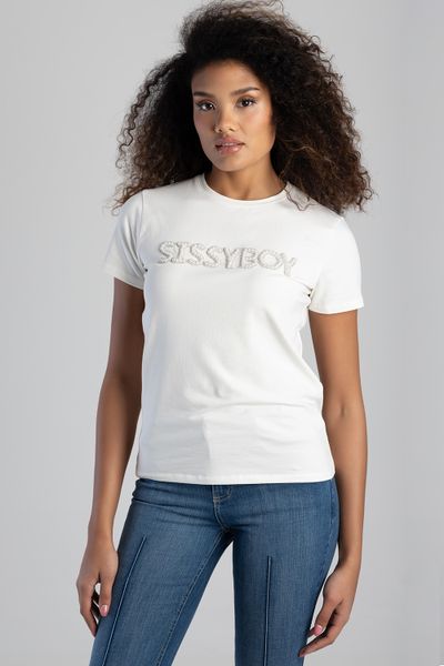 Sissy Boy Rumour Regular Fit Pearl And Bling Logo Top
