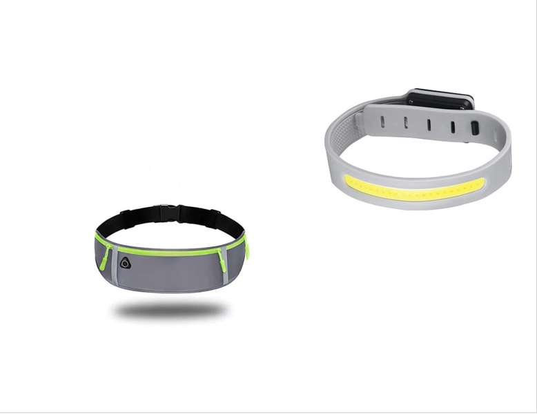 Reflective Adjustable Running Waist Belt &amp; LED Rechargeable Running light