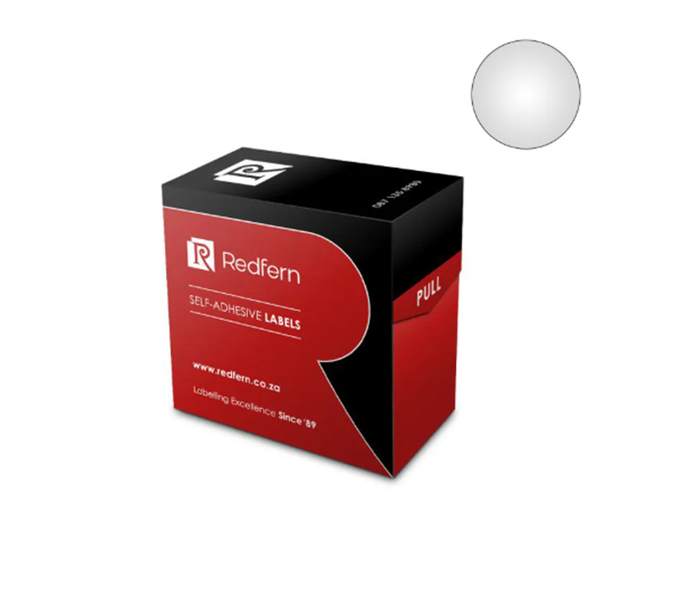Redfern - Self Adhesive Round Labels 13mm Diameter - Orange x 2