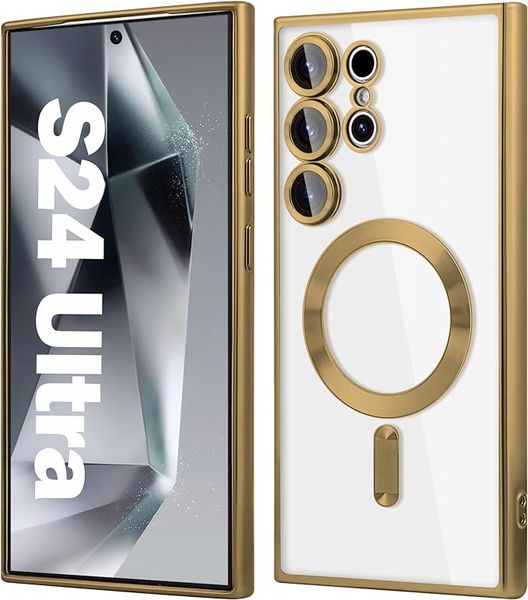 MagSafe Clear Case for Samsung S24 Ultra - Gold