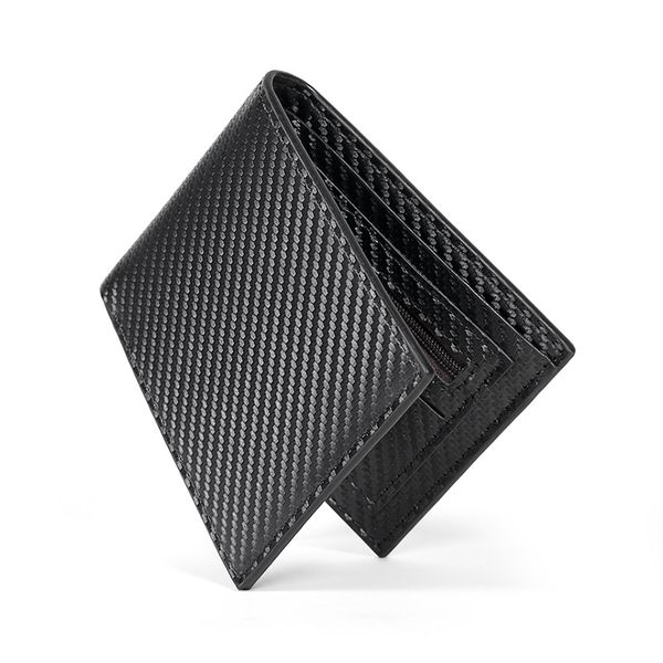 MEBUPOL Wallets Slim Carbon Fiber Leather, Card Wallet for Men and Women