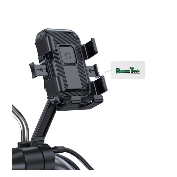 BotereuTech Motorcycle Phone Holder Z1 Mirror Mount Plastic Black