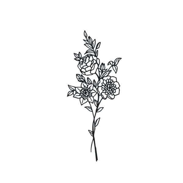 th-INK Semi-Permanent Tattoo kit - Blooming Branch - 70x120mm