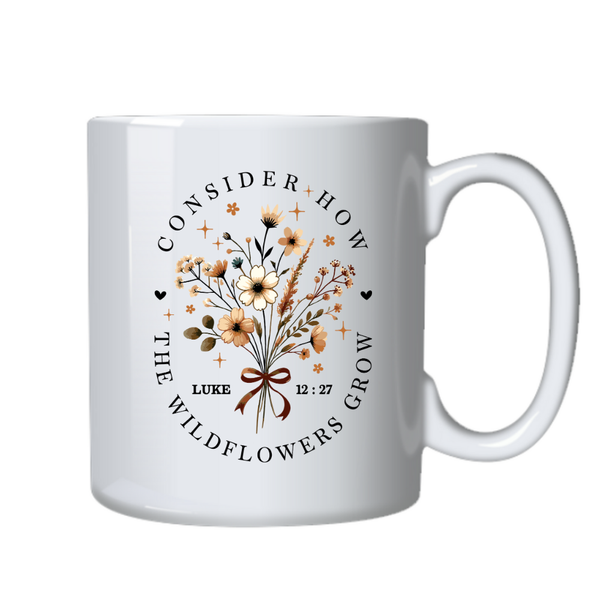 Christian Wildflowers Motivational Positive Mug Gift Birthday Christmas 402
