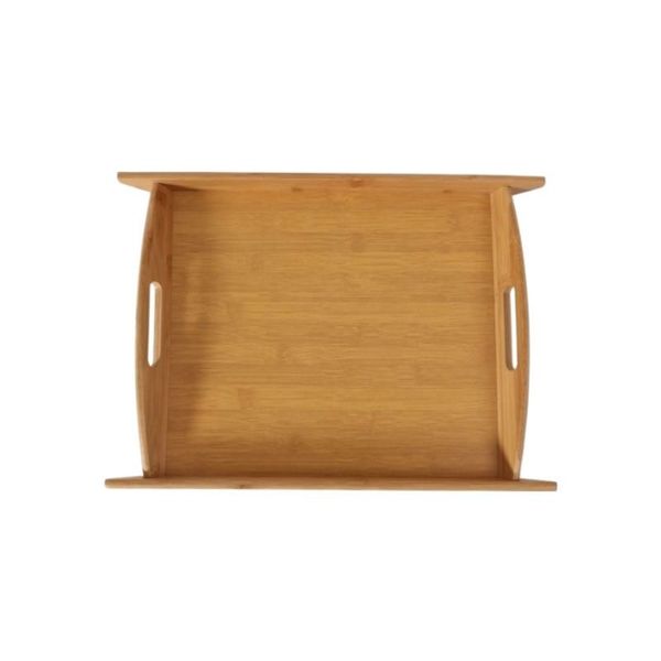 Bamboo Serving Tray With Handles - 26 x 36cm