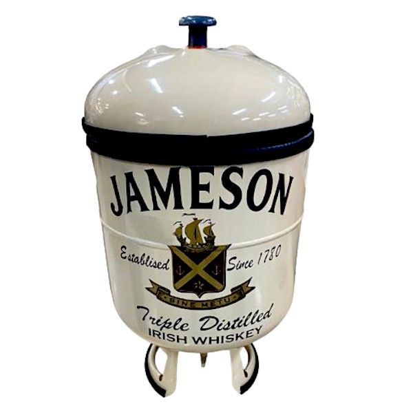 Super Jameson Gas Cylinder Ice Bucket - White
