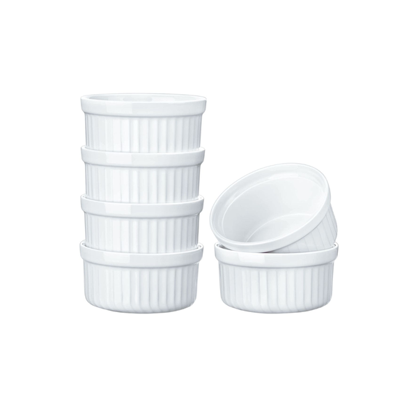 TTI White Ramekin Dish 12x5cm 6 Pack