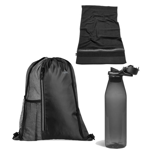Slazenger - Drawstring Bag - Sport Towel - Water Bottle - Gift Set - 3 Piece