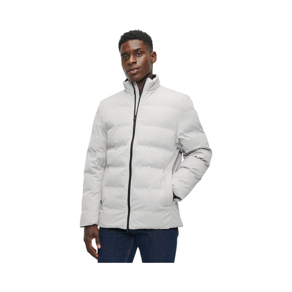 Polo Mens Quilted Puffer Long Sleeve Jacket - Grey
