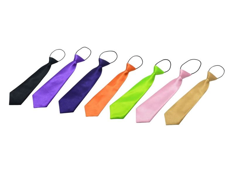 Pack of 7 Pre-tied Adjustable Neckties for Boys