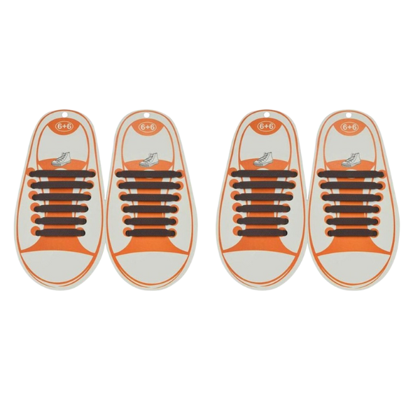 Killer Deals Elastic Lazy No-Tie Silicone Speed Laces - Kids- 2 Pack