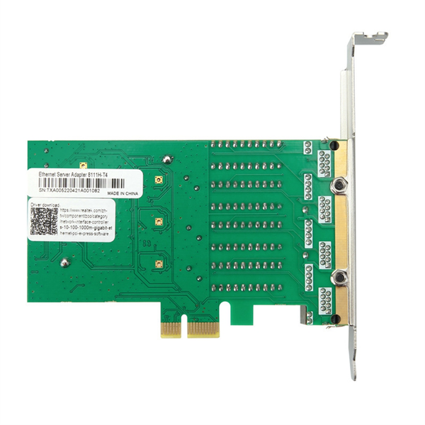 4 Port Network Card PCI Express x1 to RJ45 RTL8111H Chip for Desktop