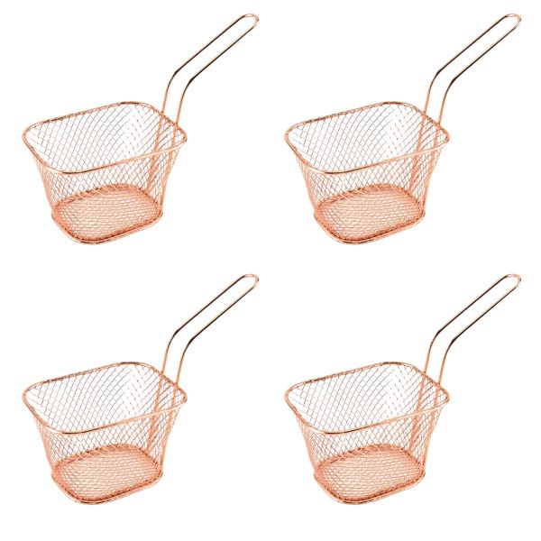 Stainless Steel Chips/Fries Basket - 4 Pack