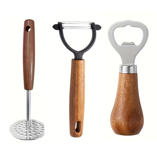 Reënboog Brown 3 Rustic Kitchen Utensil Set
