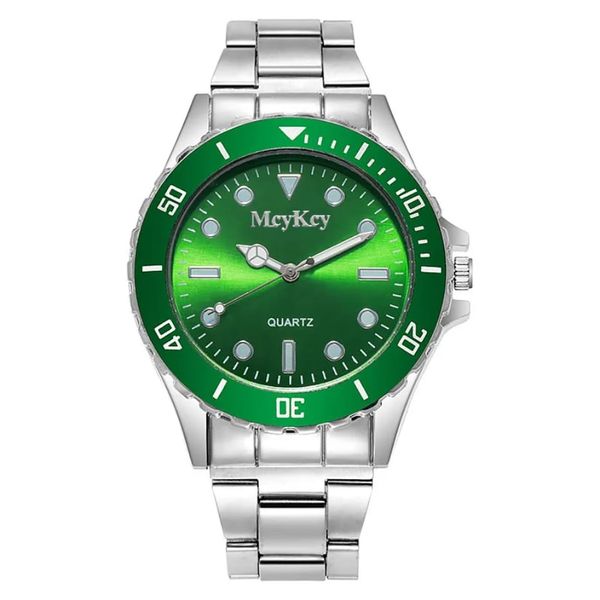 Mens Watches Luxury Quartz Stainless Steel Analogue Wristwatch Watch GREEN